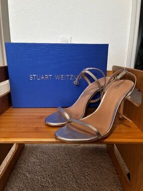 Stuart Weitzman Silver heels